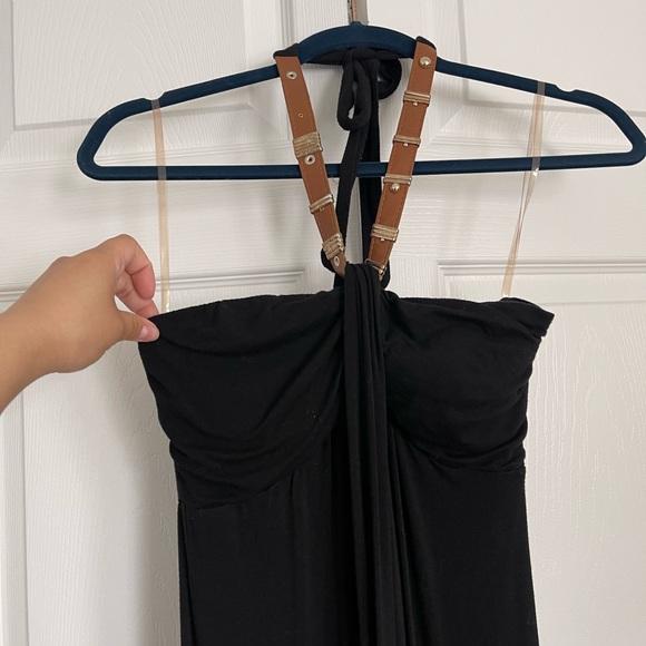 M Black maxi dress; halter top - Picture 1 of 8